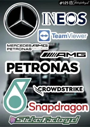 Stickers F1 Mercedez #023 | Snapdragon | Petronas