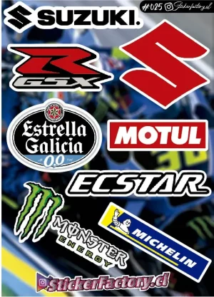 Stickers MotoGp Suzuki #025 | Monster | Motul