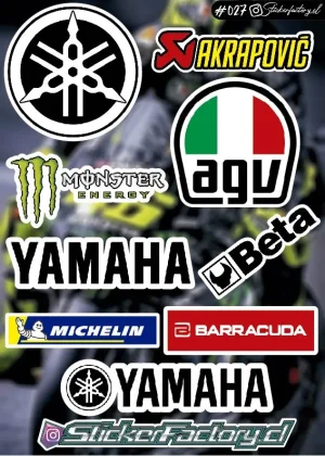 Stickers MotoGp Yamaha #027 | Akrapovic | Barracuda