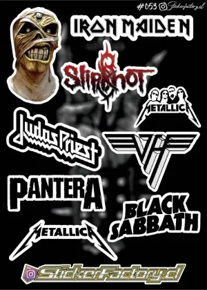Stickers Bandas de Rock #053 | Iron Maiden | Metallica