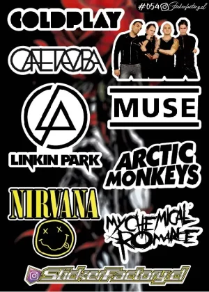 Stickers Bandas de Rock #054 | Coldplay | Nirvana