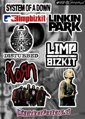 Stickers Bandas de Rock #057 | Korn | Linkin Park
