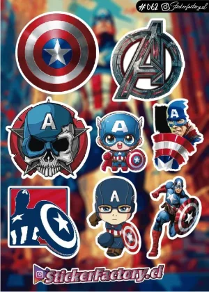 Stickers Capitán América #062