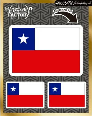 Sticker BANDERAS CHILE #1003