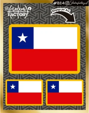 Sticker BANDERAS CHILE #1004