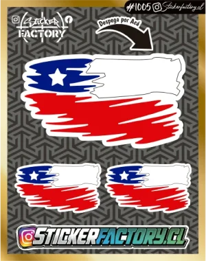 Sticker BANDERAS CHILE #1005