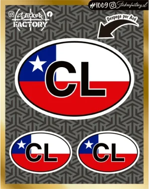 Sticker BANDERAS CHILE #1009