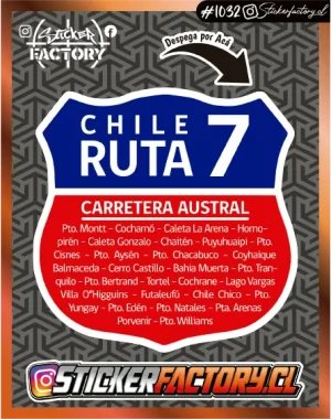 Sticker RUTA 7 CHILE #1032