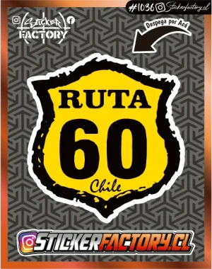 Sticker RUTA 60 CHILE #1036