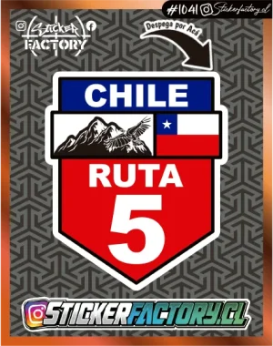 Sticker RUTA 5 CHILE #1041