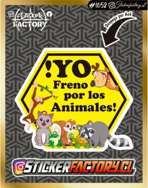Sticker FRENO POR LOS ANIMALES #1052