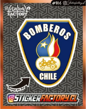 Sticker BOMBEROS DE CHILE #1106