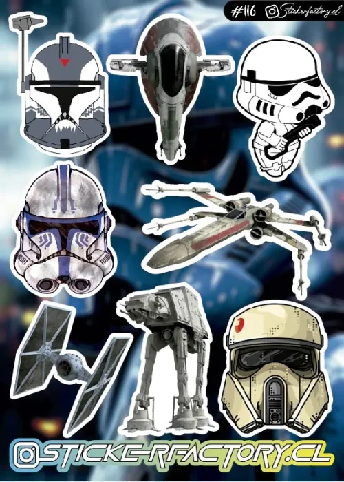Stickers Stars Wars Naves y Troopers #116