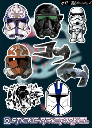 Stickers Stars Wars Naves y Troopers #117