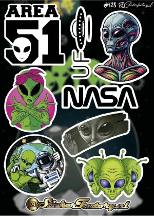 Stickers Aliens Holográficos #128