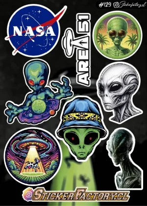 Stickers Aliens Holográficos #129