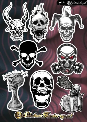 Stickers Calaveras Holográficos #141