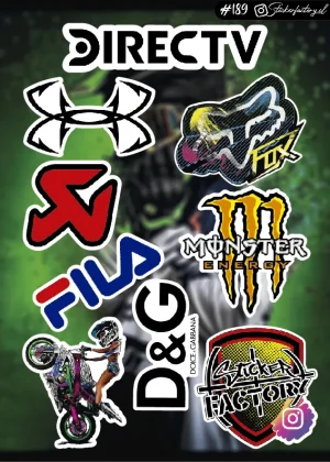 Stickers Marcas Motos #189 | Monster | Under Armour