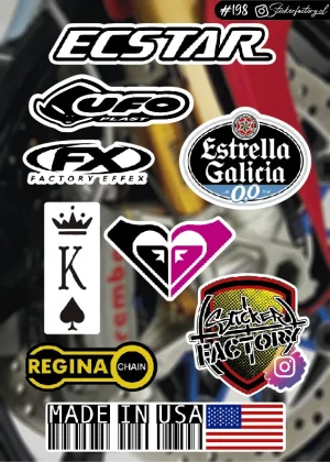 Stickers Marcas Motos #198 | Ecstar | Factory Effex