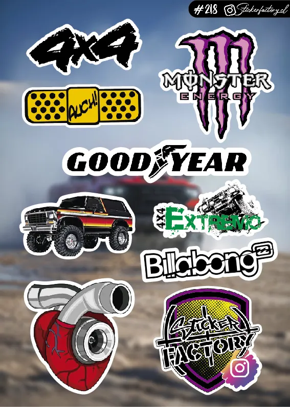 Stickers Marcas Autos #218 | 4x4 | Monster Energy