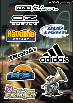 Stickers Marcas Autos #225 | Havoline | Adidas
