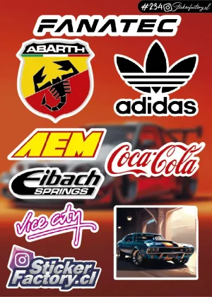 Stickers Marcas Autos #234 | Fanatec | Adidas