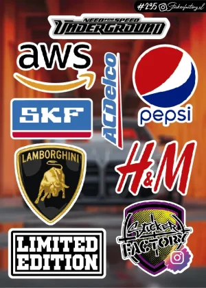 Stickers Marcas Autos #235 | H&M | Pepsi