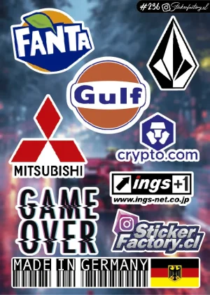 Stickers Marcas Autos #236 | Mitsubishi | Gulf