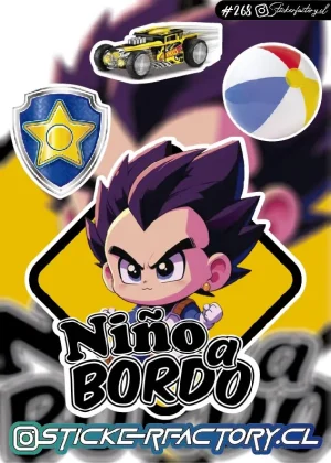 Stickers Niño a bordo #268