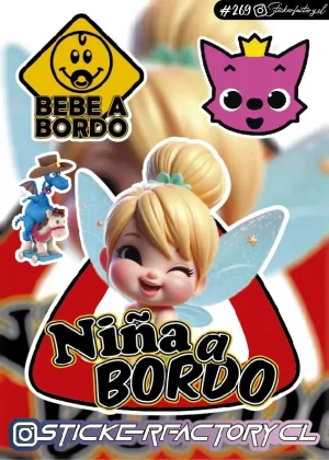Stickers Niña a bordo #269