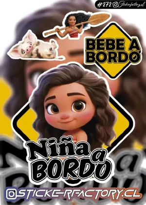 Stickers Niña a bordo #272