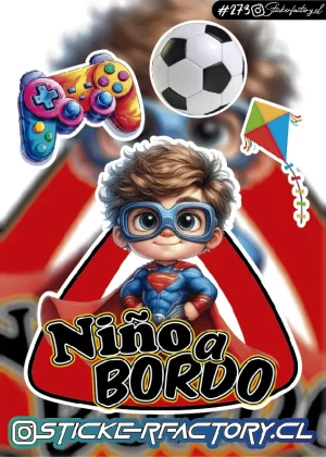 Stickers Niño a bordo #273