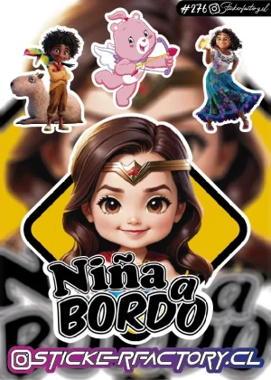 Stickers Niña a bordo #276