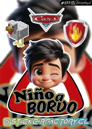 Stickers Niño a bordo #277