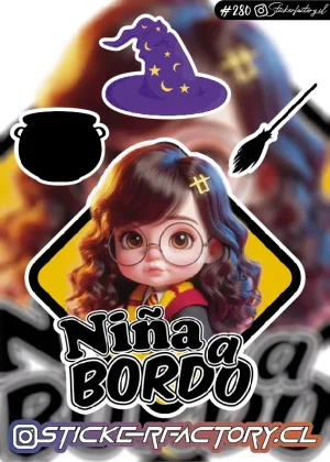 Stickers Niña a bordo #280