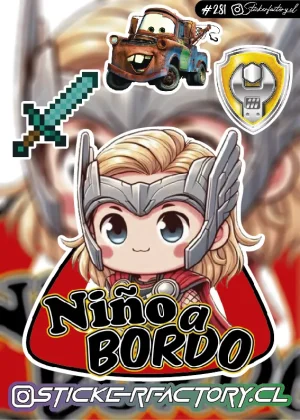 Stickers Niño a bordo #281