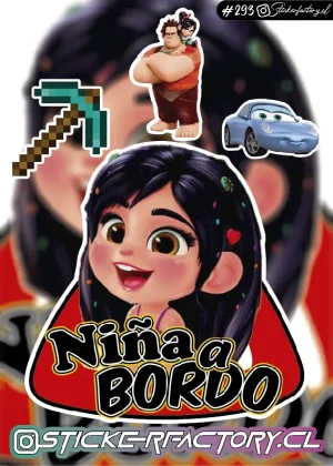 Stickers Niña a bordo #293