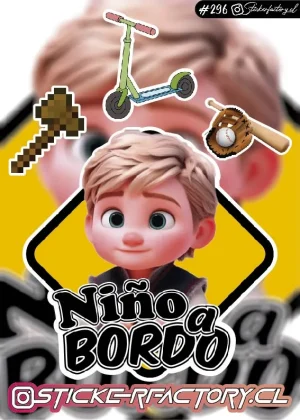Stickers Niño a bordo #296