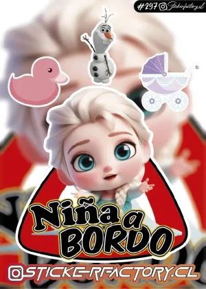 Stickers Niña a bordo #297