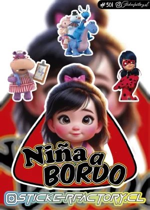 Stickers Niña a bordo #301