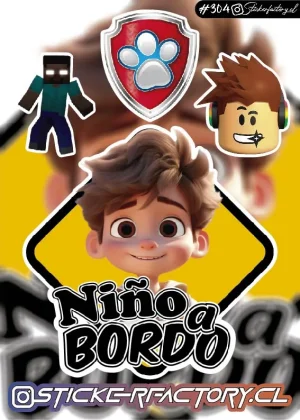 Stickers Niño a bordo #304