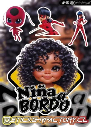 Stickers Niña a bordo #312