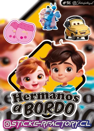 Stickers Hermanos a bordo #316