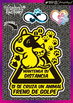 Stickers FRENO POR LOS ANIMALES #397