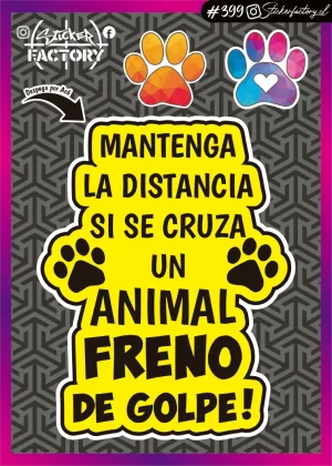 Stickers FRENO POR LOS ANIMALES #399